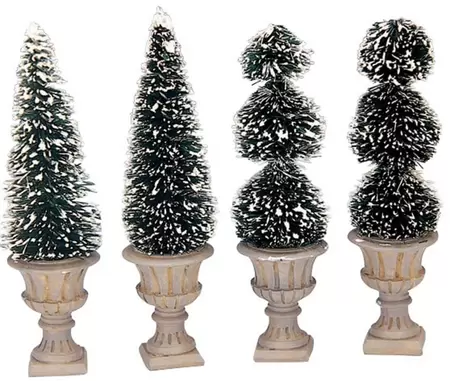 Lemax cone-shaped & sculpted topiaries s/4 General 2003