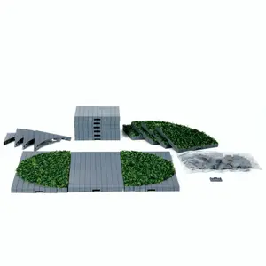 Lemax plaza system (grey, round grass) 24 pcs General 2016 - image 1