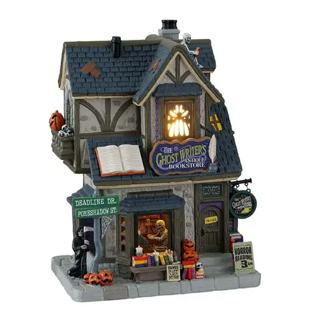 Lemax the ghost writer's antique bookstore Spooky Town 2021 - image 1