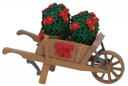 Lemax wheelbarrow with poinsettias General 2006