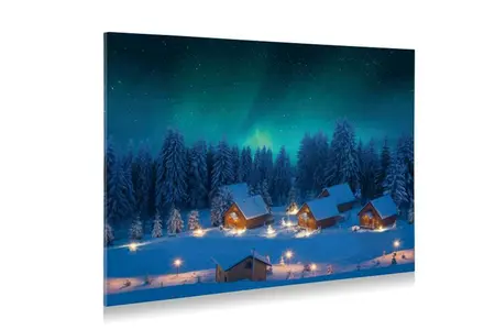 My Village Background Canvas LED Northern Lights 76x56 cm - image 3