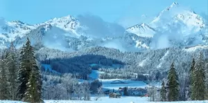 My Village Background Cloth - Mountain Landscape 150x75 cm - image 1